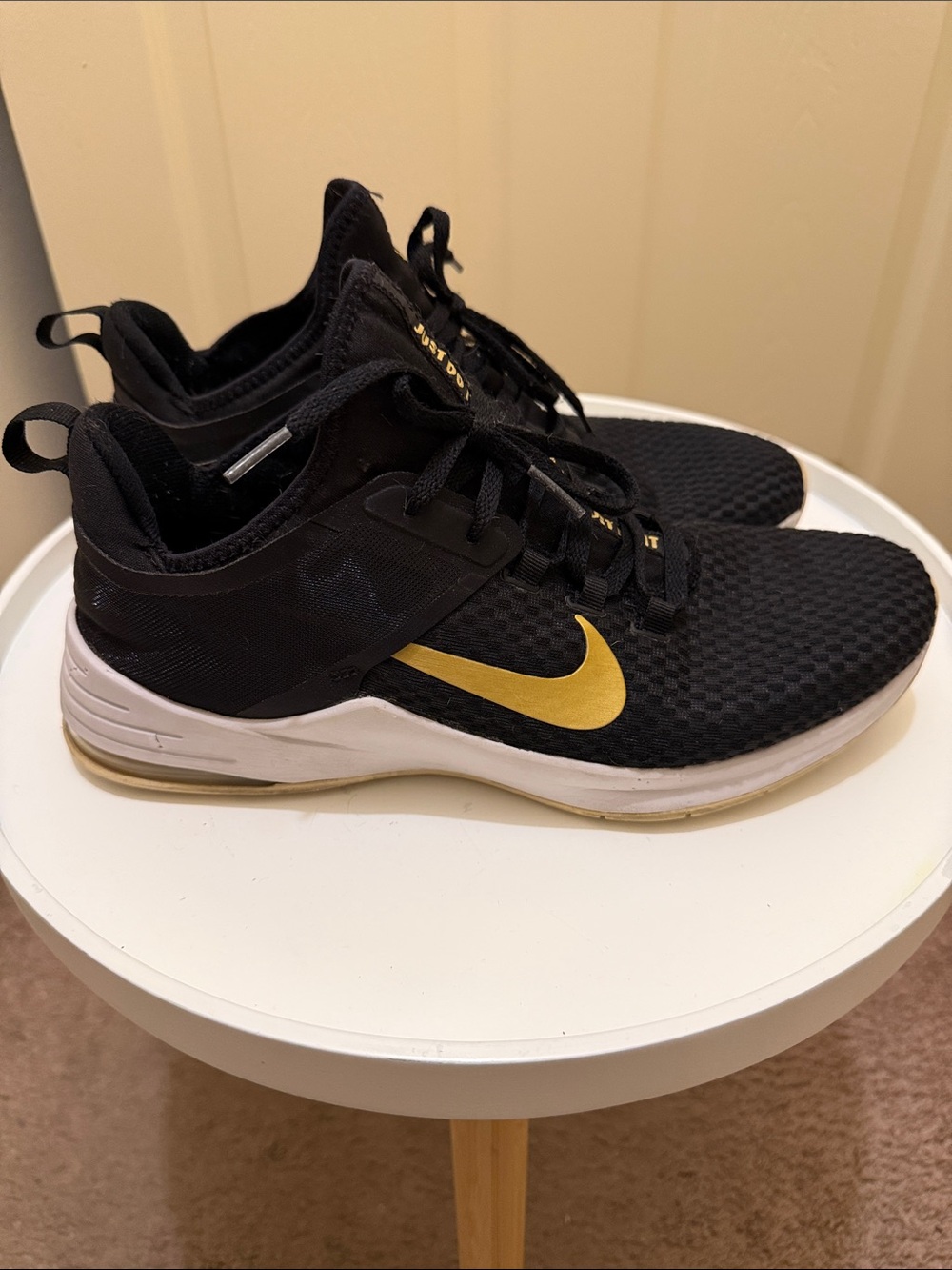 Nike Black and Gold Athletic Sneakers